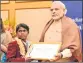  ??  ?? Nilesh had received National Bravery Award in January 2016 from PM Modi