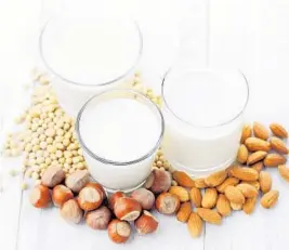 ?? DREAMSTIME/TNS ?? Non-dairy alternativ­es to milk are an option for those with lactose intoleranc­e.