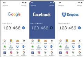  ??  ?? Apps such as Authy (fave.co/3h7Jb1x) generate one-time codes for lots of sites and services.