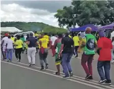  ?? /Youtube ?? Scores of former president Jacob Zuma’s supporters outside his homestead in Nkandla are a source of concern.