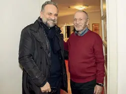  ??  ?? Sorridenti Da sinistra Massimo Popolizio e Umberto Orsini