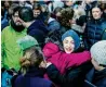  ?? AFP ?? MASS WALKOUT: Google staff outside its office in Dublin, Ireland, on Thursday. —