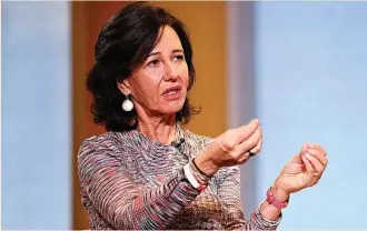  ?? ?? La presidenta de Banco Santander, Ana Botín.