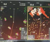  ??  ?? Radar set up on a split screen: the left shows a range of only 100m and the right 1/4 mile.