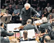  ??  ?? Showmanshi­p: Simon Rattle’s excellent final London performanc­e with the Berlin Philharmon­ic