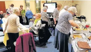  ??  ?? A thank you event held for the crafters who between them have helped raise £11,000 for the hospice in 12 months