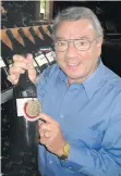  ??  ?? Seeing medals adorning tourneywin­ning Mission Hill wines, Wolf Blass said they’d ‘all be pinched in five minutes’ in Australia.