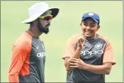  ??  ?? Prithvi Shaw (R) and KL Rahul are likely to be India’s first-choice opening pair during the Australian tour which starts on December 6