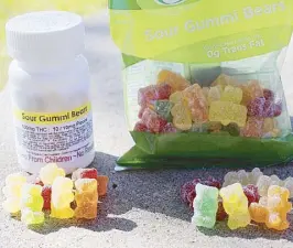  ?? REUTERS ?? Photo shows marijuana-infused gummy bear candies for sale in Colorado.