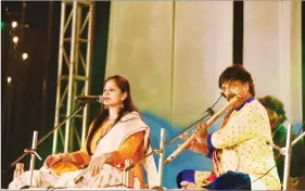  ??  ?? Flute symphony by Pandit Ajay Shankar Prasanna.