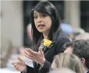  ?? FRED CHARTRAND / THE CANADIAN PRESS ?? House leader Bardish Chagger is facing pressure to recuse herself from the hiring of the next ethics czar.