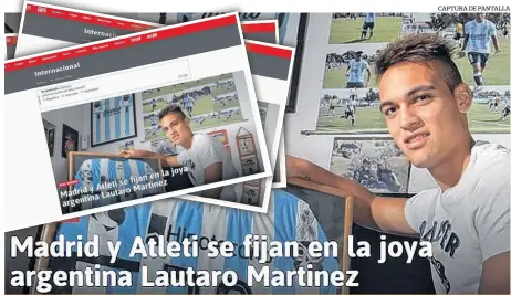  ?? CAPTURA DE PANTALLA ?? El diario “As”, con una foto de "La Nueva", confirma el interés del Real y Atlético de Madrid.