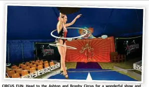  ??  ?? CIRCUS FUN: Head to the Ashton and Brophy Circus for a wonderful show and children’s circus workshops.