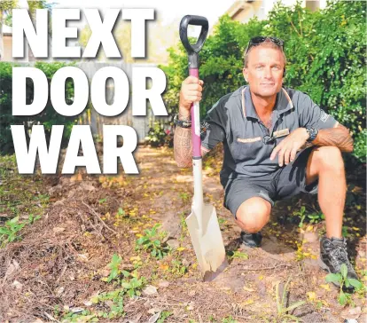  ?? Picture: ALIX SWEENEY ?? WATER RISK: Gunston Lategan in the trench he had to dig to save his garden from being flooded.