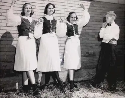  ??  ?? The Roche family dancers ( from left) Mary Pat Kulak, Kathleen McDonnell, Peggy Roche Boyle and their brother Patrick Roche.