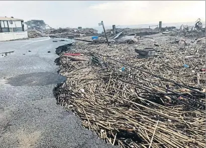 ?? XAVI JURIO AJ. MDM / ARCHIVO ?? Devastació al delta de la Tordera després del pas de la borrasca Glòria el gener del 2020