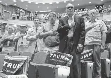  ?? EVAN VUCCI, AP ?? Donald Trump’s supporters in Virginia Beach on Tuesday.