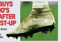  ?? ANDY HOOPER ?? Shooting boots: Vardy in CR7s at Wembley
