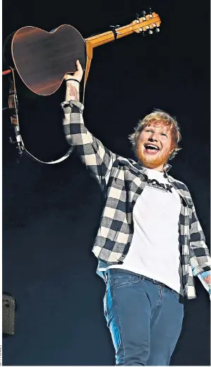  ??  ?? Ed Sheeran cancelled 10,000 tickets for a recent tour after it was found they had been bought by touts