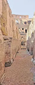  ??  ?? A corridor at the labyrinthi­ne Colosseum