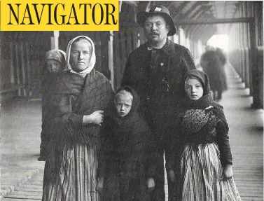  ?? WILLIAM JAMES TOPLEY ?? The Yanaluks, a Slavic family from Germany, in 1911 in Quebec City. Not all immigrants embraced Canada immediatel­y.