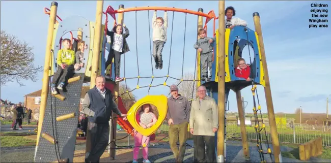  ??  ?? Children enjoying the new Wingham play area