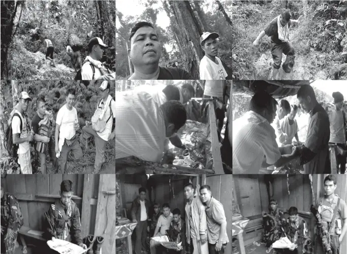  ??  ?? Members of the New Indigenous People's Army Reform in Bukidnon province led by Alde Salusad - reading a copy of the Mindanao Examiner Regional Newspaper -embrace God through the Jesus Mirace Crusade Internatio­nal Ministry.