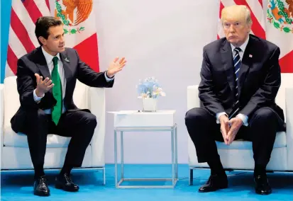  ?? FOTO AFP ?? Enrique Peña Nieto, presidente mexicano, aseguró que trabajan de la mano del Gobierno canadiense para garantizar un mercado internacio­nal más libre y justo.