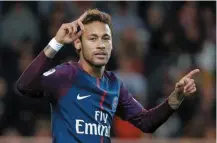  ?? ERIC GAILLARD/REUTERS ?? Festa. Neymar celebra mais um gol pelo Paris Saint-Germain
