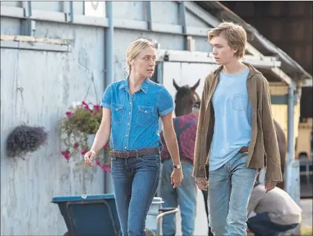  ?? Scott Patrick Green A24 ?? DIRECTOR ANDREW HAIGH’S finely etched film stars Chloë Sevigny as the jockey Bonnie and Charlie Plummer as teen Charley.