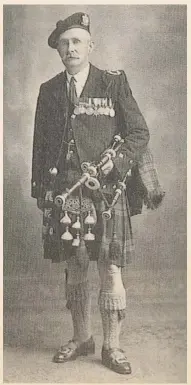  ??  ?? Pipe Major John McLellan DCM, 1/8th Argylls.