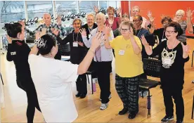  ?? MARK NEWMAN
METROLAND ?? A group of seniors enjoy some dancing as part of the GERAS Dance pilot project.