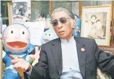  ?? Photo — AFP ?? Fujio, whose real name is Motoo Abiko, in Tokyo. Famed Japanese manga artist Fujiko Fujio A, known for beloved children’s cartoons including Ninja Hattori and Little Ghost Q-Taro, has died aged 88, local media reported.