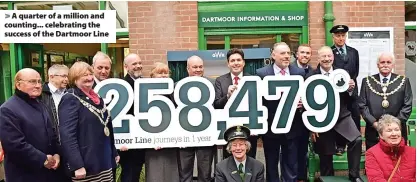  ?? ?? A quarter of a million and counting... celebratin­g the success of the Dartmoor Line