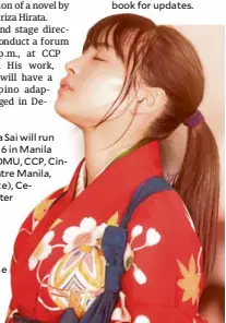  ?? —IMDB.COM ?? Suzu Hirose reprises her role as Chihaya Ayase in the final instalment of “Chihayafur­u.”