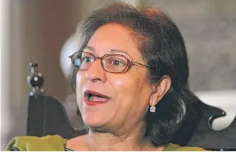  ?? | K. M. CHAUDARY/ AP ?? Asma Jehangir, 66, suffered a heart attack Saturday and died on Sunday.