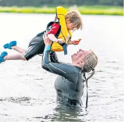  ??  ?? Two-year-old Molly Marshall with mum Jill Douglas at Lochore Meadows.