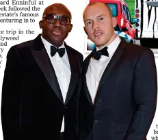  ?? ?? WILD LIVES: Edward Enninful and Alec Maxwell. Above: The A-listers’ bus