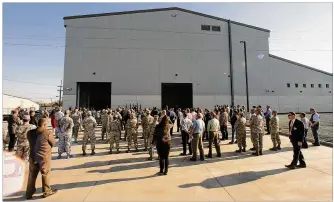  ?? TY GREENLEES PHOTOS / STAFF ?? A new $29.5 million Foreign Materiels Exploitati­on facility at the National Air and Space Intelligen­ce Center was formally dedicated Friday at Wright-Patterson Air Force Base.