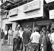  ??  ?? Mumbai Police on Monday filed a case against PMC Bank and HDIL officials for allegedly violating RBI norms
