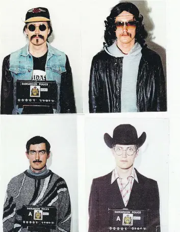  ?? DOUG BRECHT ?? Doug Brecht in his many disguises during his time as an undercover police officer in the ’90s.