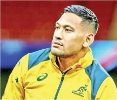  ?? — AFP photo ?? Israel Folau played 73 Tests and was one of the sport's most marketable players.