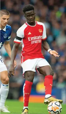 ?? ?? Bukayo Saka, 22 anni, ala dell'Arsenal