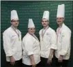  ?? PHOTO PROVIDED/FILE ?? The Skidmore College culinary team won the eighth annual American Culinary Federation Competitio­n in 2019. From left to right are chefs Matthew Holton, Shelly Carpenter, Daniel Salazar and Joe Greco.