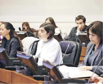  ?? FOTO: DEDVI MISSENE ?? La ministra Pascual, ayer, en la Comisión de Salud del Senado.