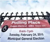  ?? SUN-TIMES FILES ?? A polling place in the 47th Ward in 2015.
