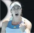  ??  ?? Muguruza, tras batir a Pavlyuchen­kova