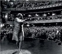  ??  ?? Documentar­y Miss Sharon Jones! captures the stark difference between life on and off stage for the dynamic soul singer.