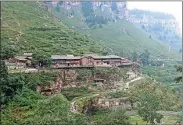  ?? JIANG DONG/ CHINA DAILY ?? Hanging Village in a mountainou­s area in Ningwu, Shanxi province, is 2,300 meters above sea level.