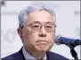  ?? PHOTO: BLOOMBERG ?? Mitsui & Co president and CEO Kenichi Hori attends a news conference in Tokyo on May 2.